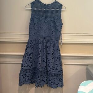 Steel blue Aqua dress. Size small. Tags still on.